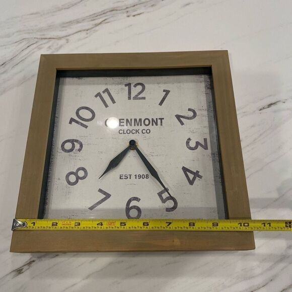 Decorative Accent Square Clock Wall Mount or Table Display Analog Clock - Picture 7 of 8